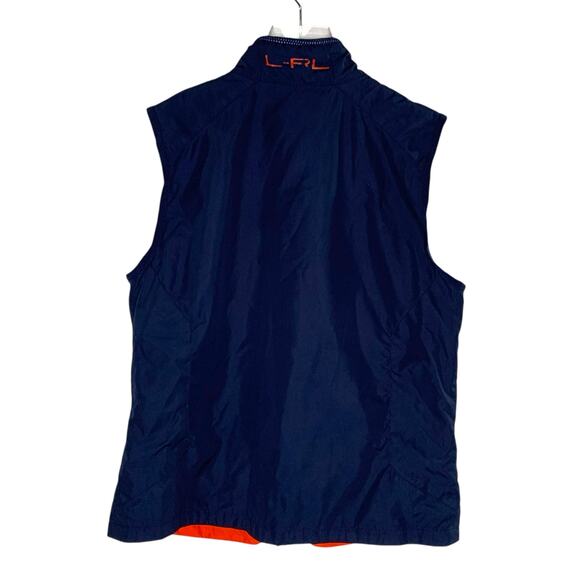 Ralph Lauren S Womens Active Reversible Crest Logo Blue Orange Vest - Picture 4 of 14